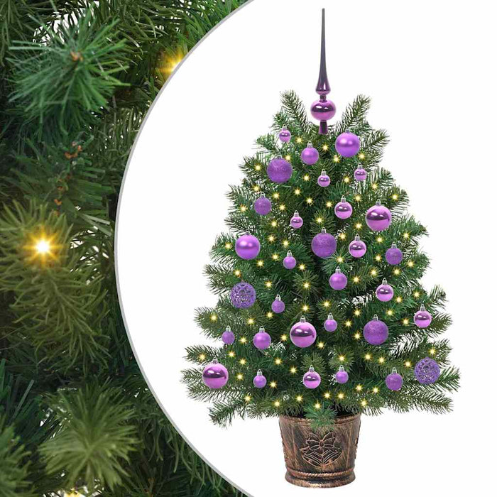 Brad de Crăciun artificial cu 150 LED Verde 95 cm PE și PVC - WALTI WALTI