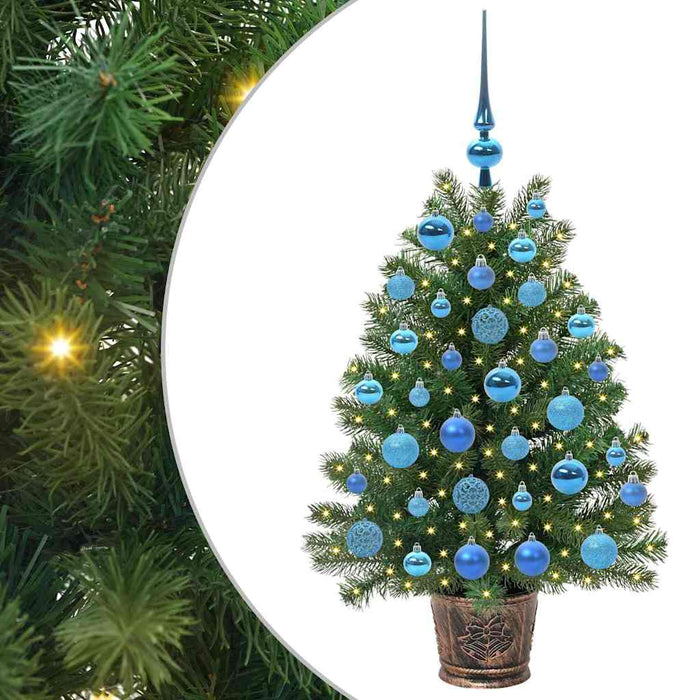 Brad de Crăciun artificial cu 150 LED Verde 95 cm PE și PVC - WALTI WALTI