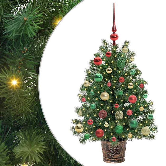 Brad de Crăciun artificial cu 150 LED Verde 95 cm PE și PVC WALTI