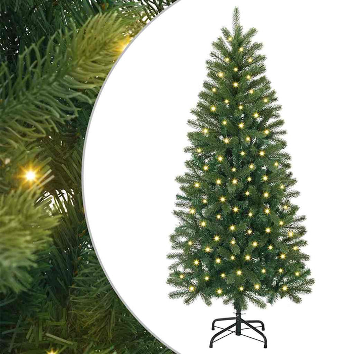 Brad de Crăciun artificial cu 150 LED Verde 120 cm PE și PVC - WALTI WALTI