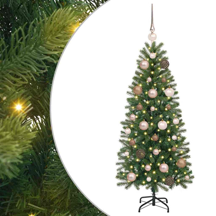 Brad de Crăciun artificial cu 150 LED Verde 120 cm PE și PVC - WALTI WALTI