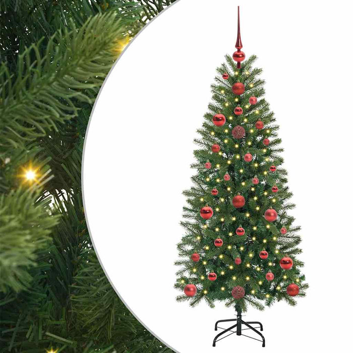 Brad de Crăciun artificial cu 150 LED Verde 120 cm PE și PVC - WALTI WALTI