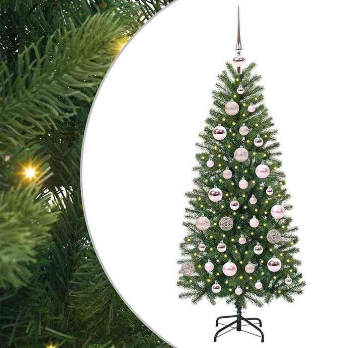 Brad de Crăciun artificial cu 150 LED Verde 120 cm PE și PVC - WALTI WALTI