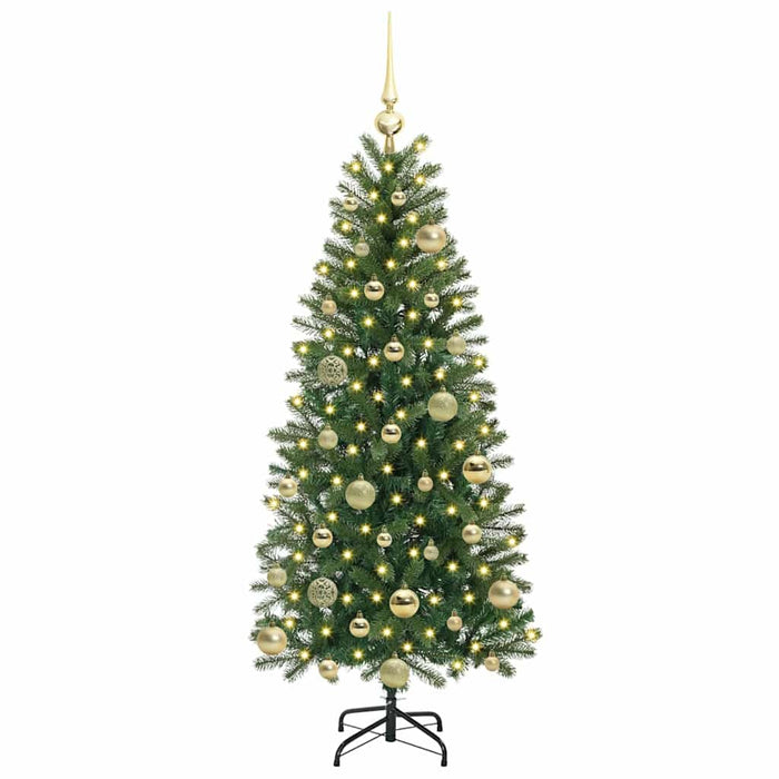 Brad de Crăciun artificial cu 150 LED Verde 120 cm PE și PVC - WALTI WALTI