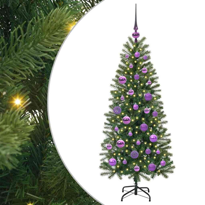 Brad de Crăciun artificial cu 150 LED Verde 120 cm PE și PVC - WALTI WALTI