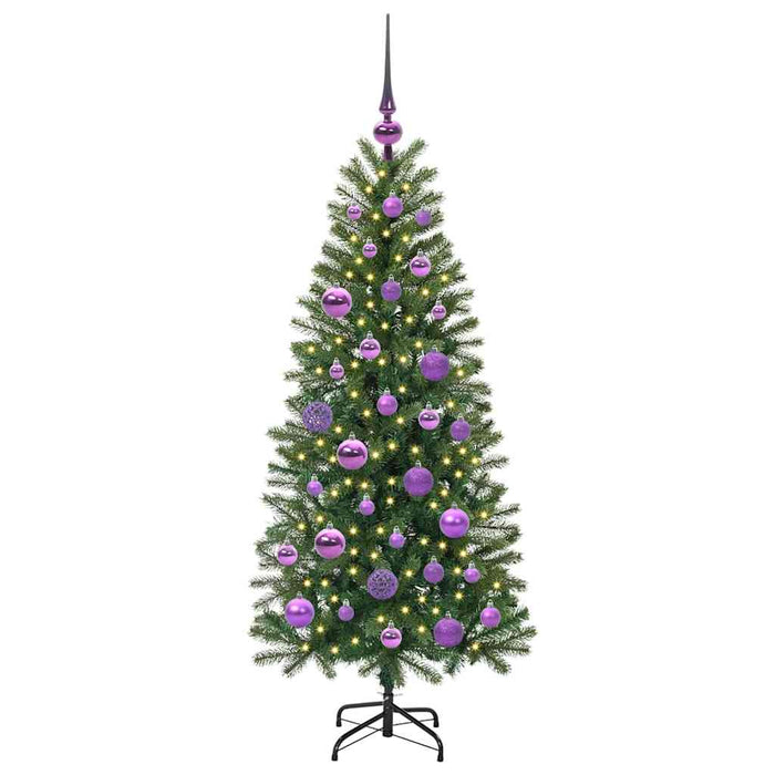 Brad de Crăciun artificial cu 150 LED Verde 120 cm PE și PVC - WALTI WALTI