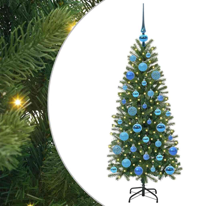 Brad de Crăciun artificial cu 150 LED Verde 120 cm PE și PVC - WALTI WALTI