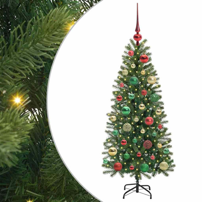 Brad de Crăciun artificial cu 150 LED Verde 120 cm PE și PVC - WALTI WALTI