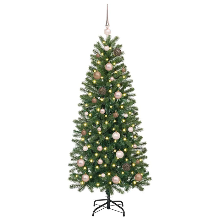 Brad de Crăciun artificial cu 150 LED Verde 150 cm PE și PVC - WALTI WALTI