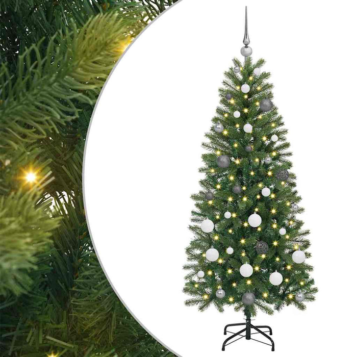 Brad de Crăciun artificial cu 150 LED Verde 150 cm PE și PVC - WALTI WALTI