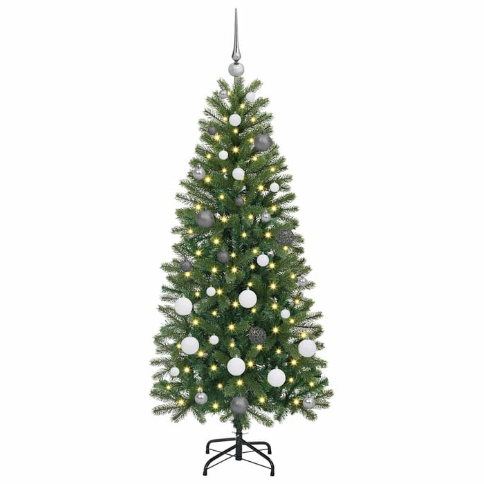 Brad de Crăciun artificial cu 150 LED Verde 150 cm PE și PVC - WALTI WALTI