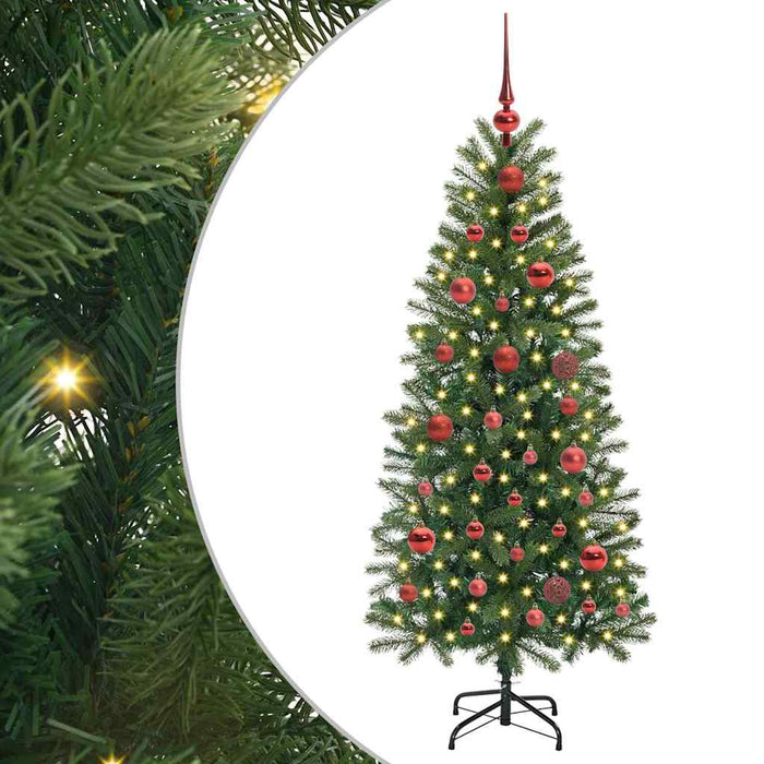 Brad de Crăciun artificial cu 150 LED Verde 150 cm PE și PVC - WALTI WALTI