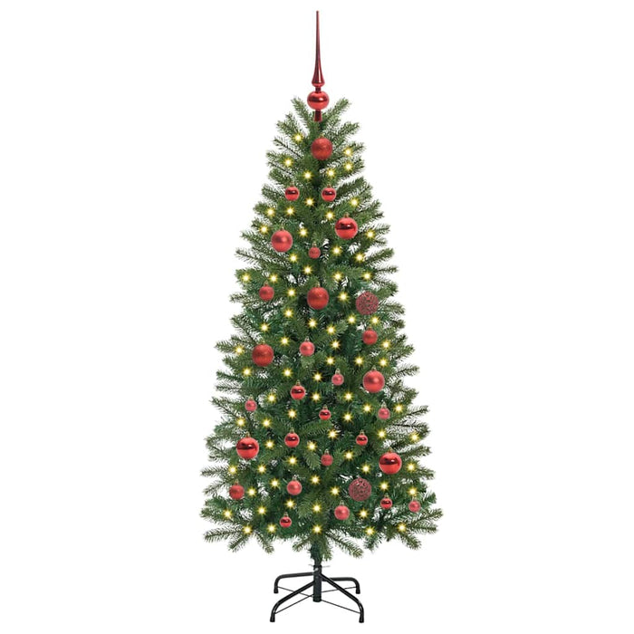 Brad de Crăciun artificial cu 150 LED Verde 150 cm PE și PVC - WALTI WALTI
