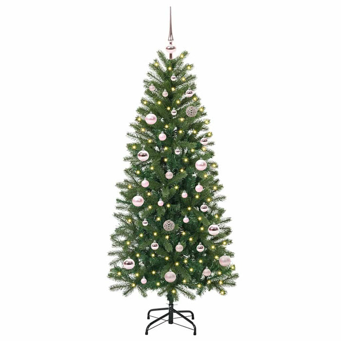 Brad de Crăciun artificial cu 150 LED Verde 150 cm PE și PVC - WALTI WALTI