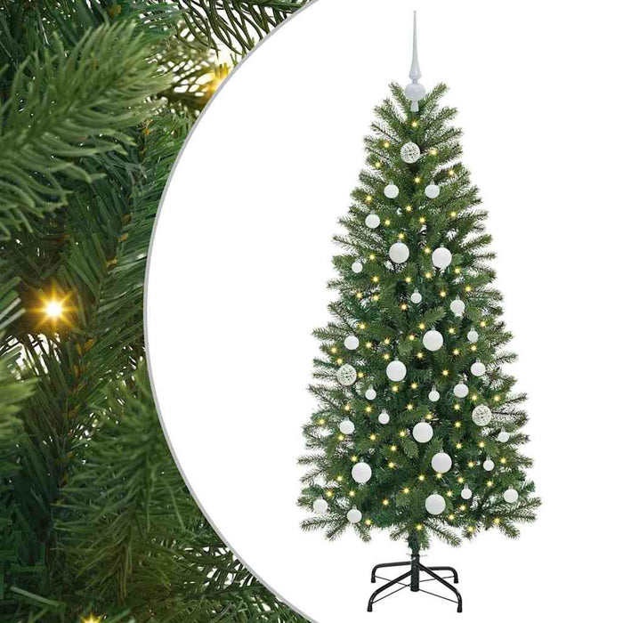 Brad de Crăciun artificial cu 150 LED Verde 150 cm PE și PVC - WALTI WALTI