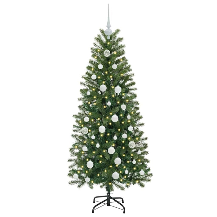 Brad de Crăciun artificial cu 150 LED Verde 150 cm PE și PVC - WALTI WALTI