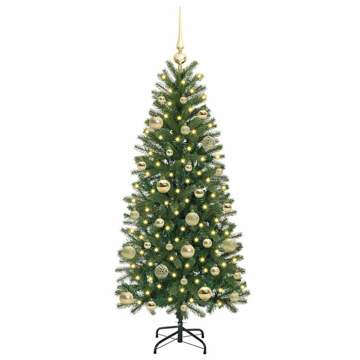 Brad de Crăciun artificial cu 150 LED Verde 150 cm PE și PVC - WALTI WALTI
