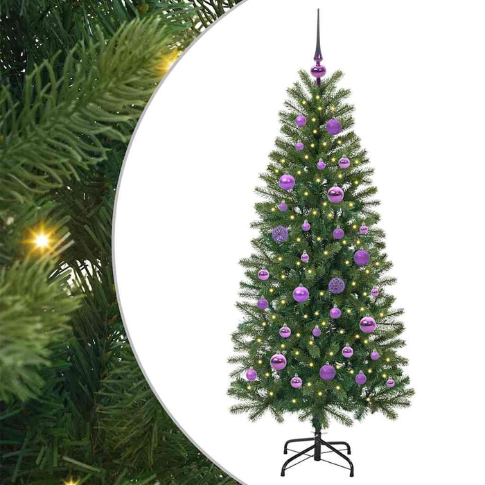 Brad de Crăciun artificial cu 150 LED Verde 150 cm PE și PVC - WALTI WALTI