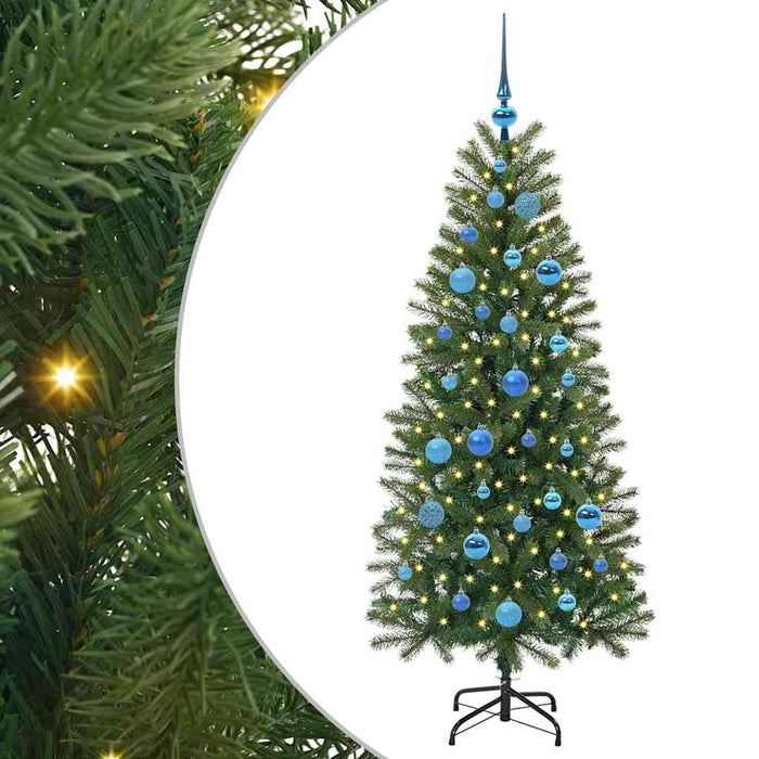 Brad de Crăciun artificial cu 150 LED Verde 150 cm PE și PVC - WALTI WALTI