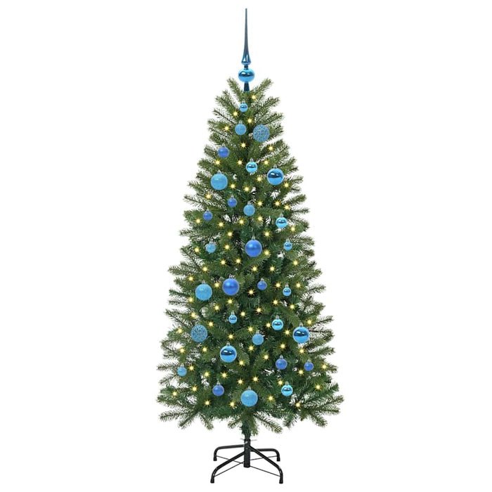 Brad de Crăciun artificial cu 150 LED Verde 150 cm PE și PVC - WALTI WALTI