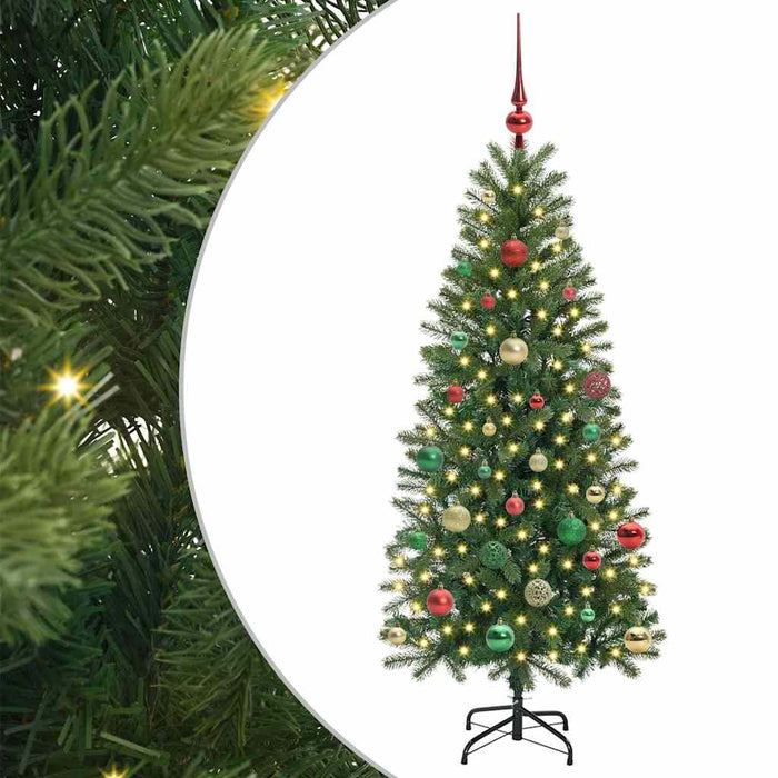 Brad de Crăciun artificial cu 150 LED Verde 150 cm PE și PVC - WALTI WALTI