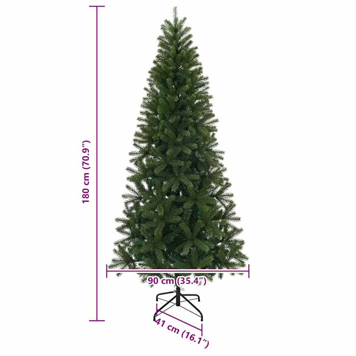 Brad de Crăciun artificial cu 300 LED Verde 180 cm PE și PVC - WALTI WALTI