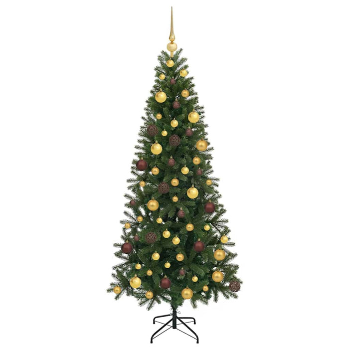 Brad de Crăciun artificial cu 300 LED Verde 180 cm PE și PVC WALTI