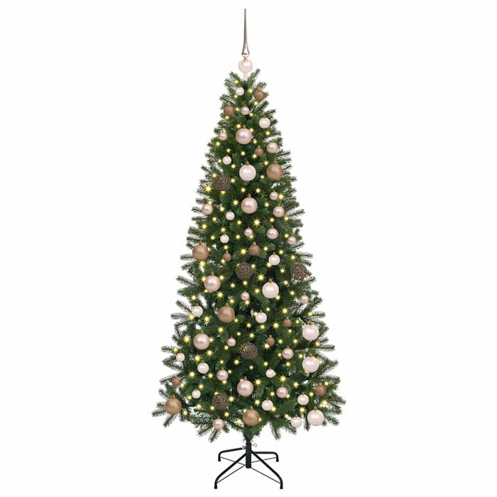 Brad de Crăciun artificial cu 300 LED Verde 180 cm PE și PVC - WALTI WALTI