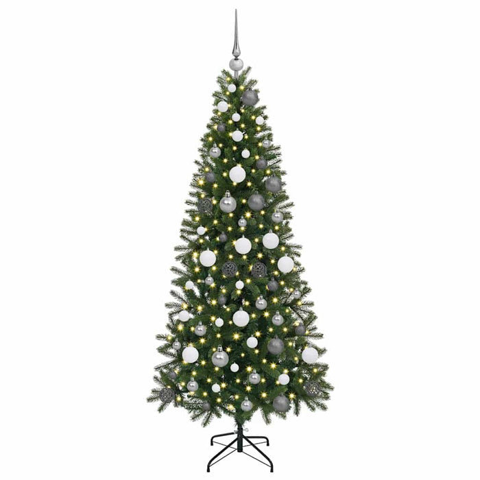 Brad de Crăciun artificial cu 300 LED Verde 180 cm PE și PVC - WALTI WALTI