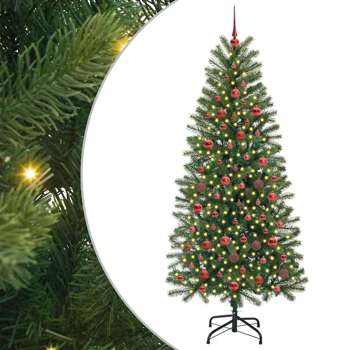 Brad de Crăciun artificial cu 300 LED Verde 180 cm PE și PVC - WALTI WALTI