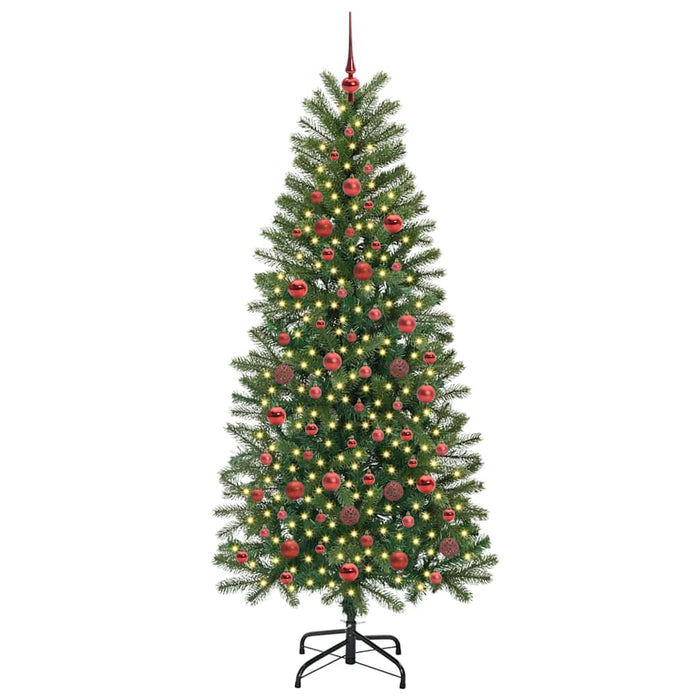 Brad de Crăciun artificial cu 300 LED Verde 180 cm PE și PVC - WALTI WALTI