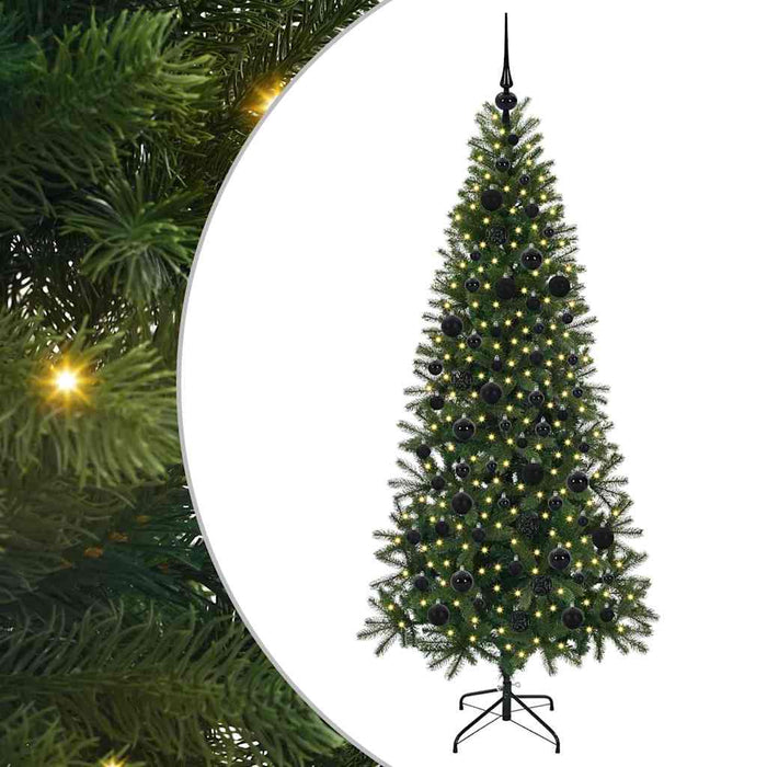 Brad de Crăciun artificial cu 300 LED Verde 180 cm PE și PVC - WALTI WALTI