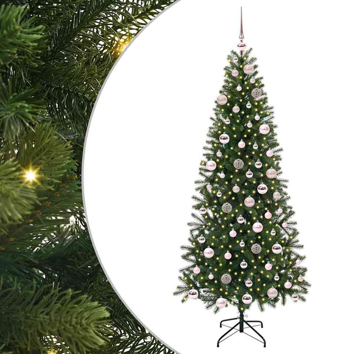Brad de Crăciun artificial cu 300 LED Verde 180 cm PE și PVC - WALTI WALTI