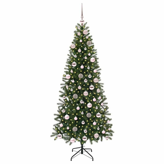 Brad de Crăciun artificial cu 300 LED Verde 180 cm PE și PVC - WALTI WALTI