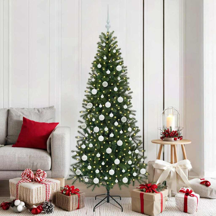 Brad de Crăciun artificial cu 300 LED Verde 180 cm PE și PVC - WALTI WALTI