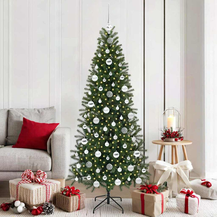Brad de Crăciun artificial cu 300 LED Verde 180 cm PE și PVC - WALTI WALTI