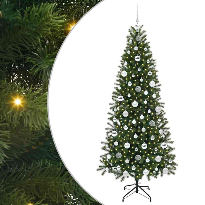 Brad de Crăciun artificial cu 300 LED Verde 180 cm PE și PVC - WALTI WALTI