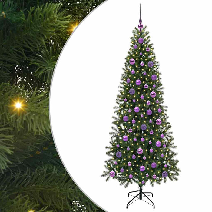 Brad de Crăciun artificial cu 300 LED Verde 180 cm PE și PVC - WALTI WALTI