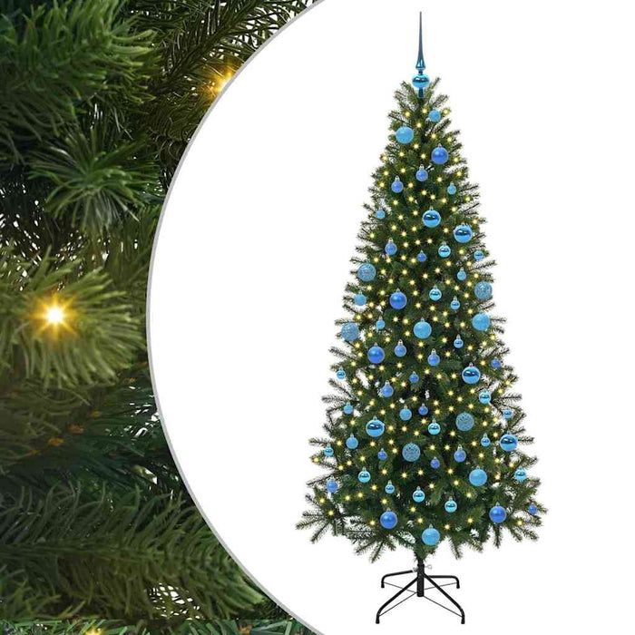 Brad de Crăciun artificial cu 300 LED Verde 180 cm PE și PVC - WALTI WALTI
