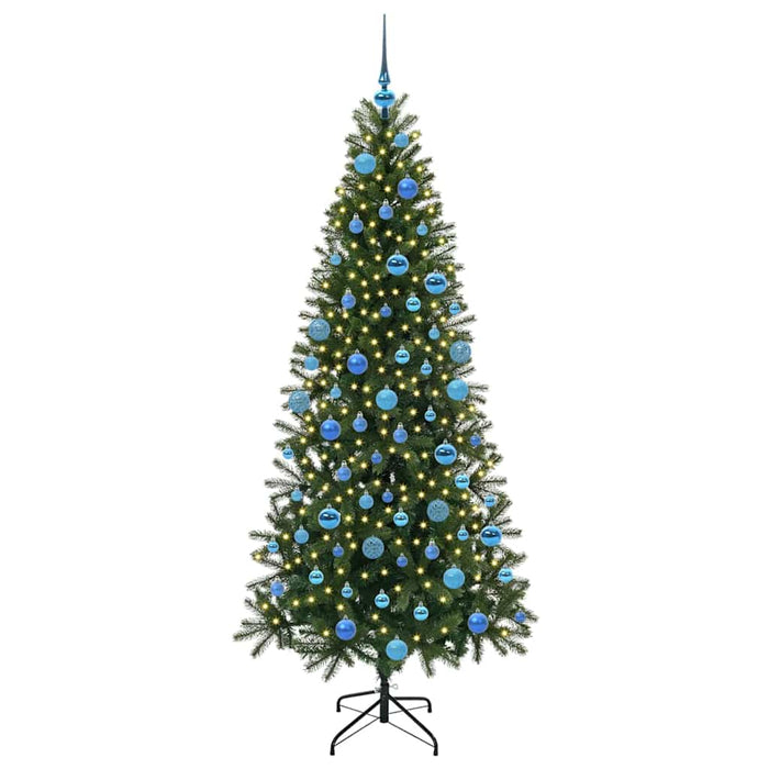 Brad de Crăciun artificial cu 300 LED Verde 180 cm PE și PVC - WALTI WALTI