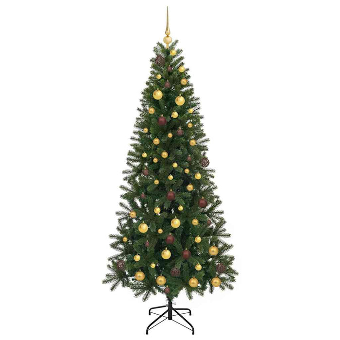 Brad de Crăciun artificial cu 300 LED Verde 210 cm PE și PVC WALTI