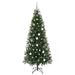 Brad de Crăciun artificial cu 300 LED Verde 210 cm PE și PVC - WALTI WALTI