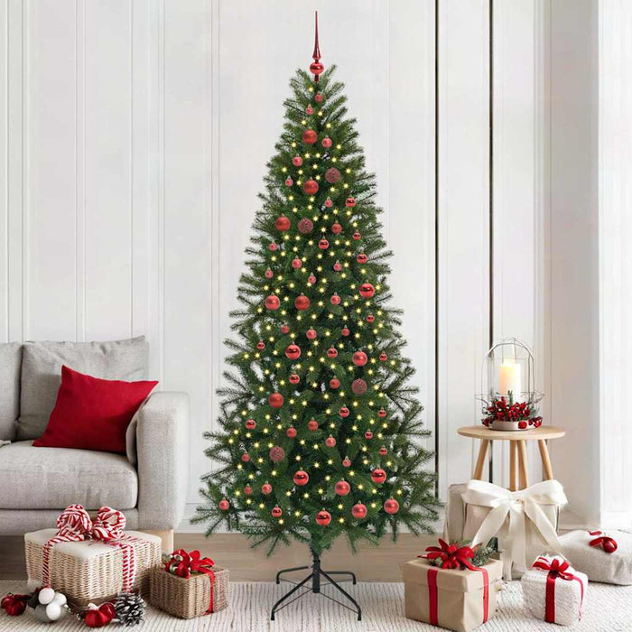 Brad de Crăciun artificial cu 300 LED Verde 210 cm PE și PVC - WALTI WALTI