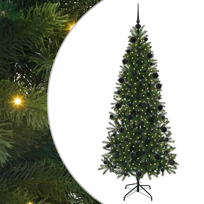 Brad de Crăciun artificial cu 300 LED Verde 210 cm PE și PVC - WALTI WALTI
