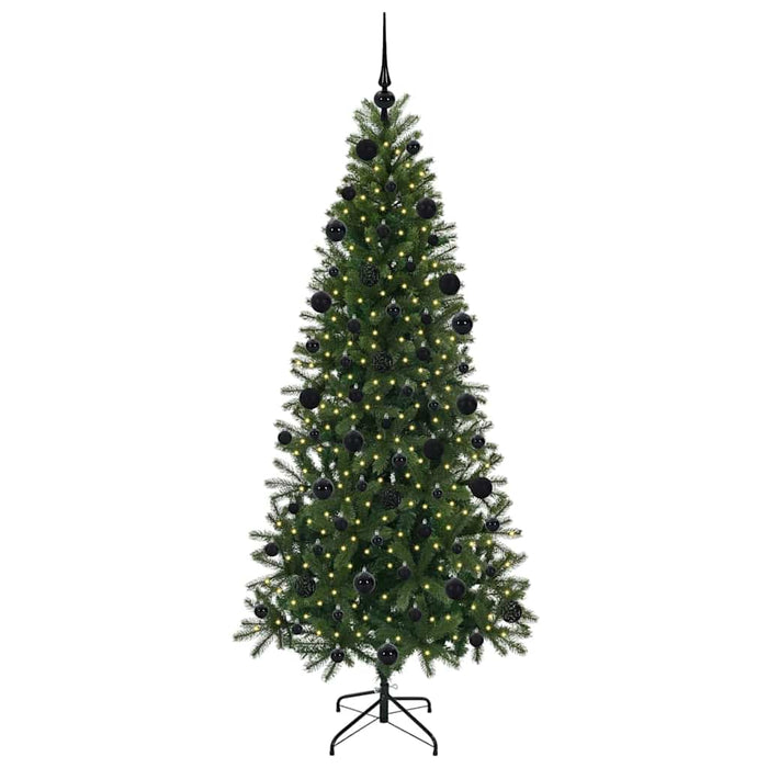 Brad de Crăciun artificial cu 300 LED Verde 210 cm PE și PVC - WALTI WALTI