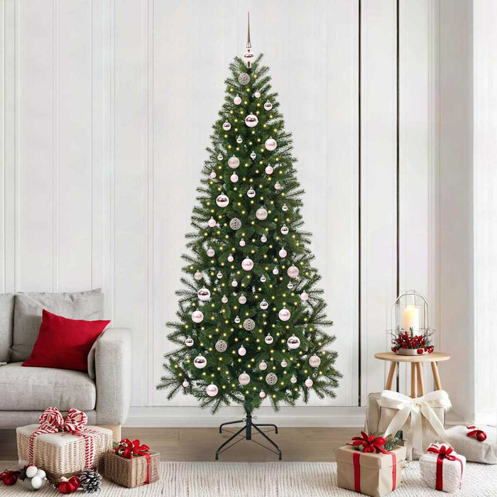 Brad de Crăciun artificial cu 300 LED Verde 210 cm PE și PVC - WALTI WALTI