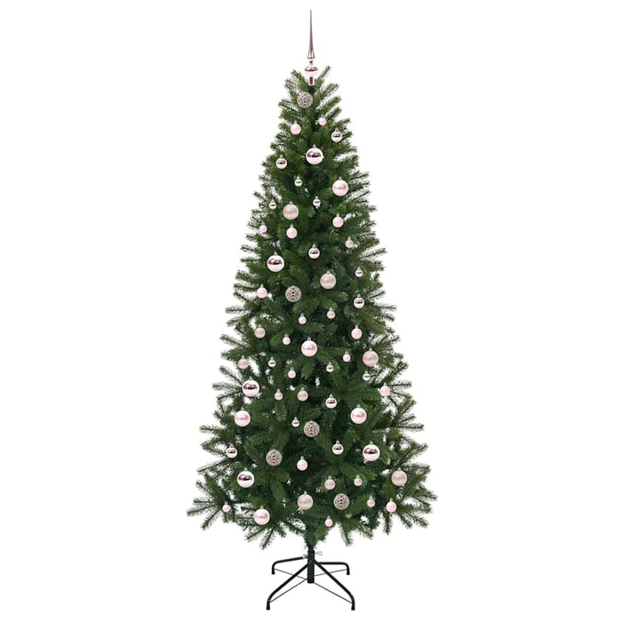 Brad de Crăciun artificial cu 300 LED Verde 210 cm PE și PVC - WALTI WALTI