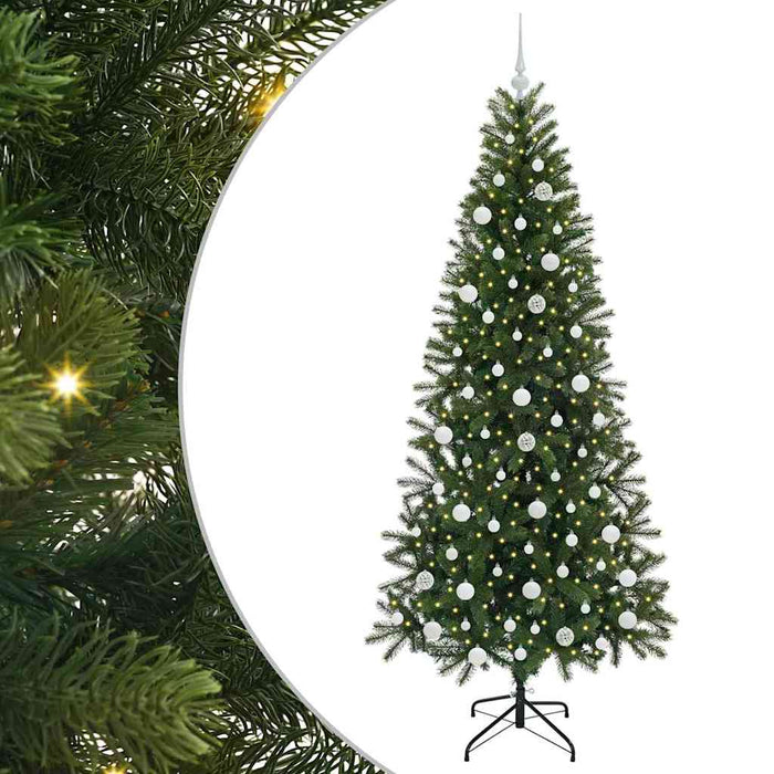 Brad de Crăciun artificial cu 300 LED Verde 210 cm PE și PVC - WALTI WALTI
