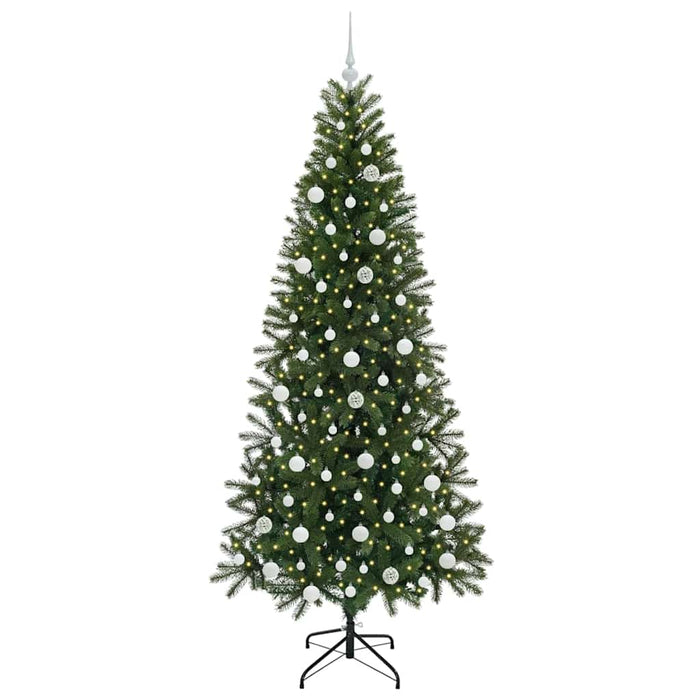 Brad de Crăciun artificial cu 300 LED Verde 210 cm PE și PVC - WALTI WALTI