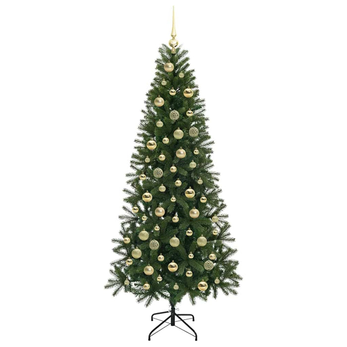 Brad de Crăciun artificial cu 300 LED Verde 210 cm PE și PVC WALTI